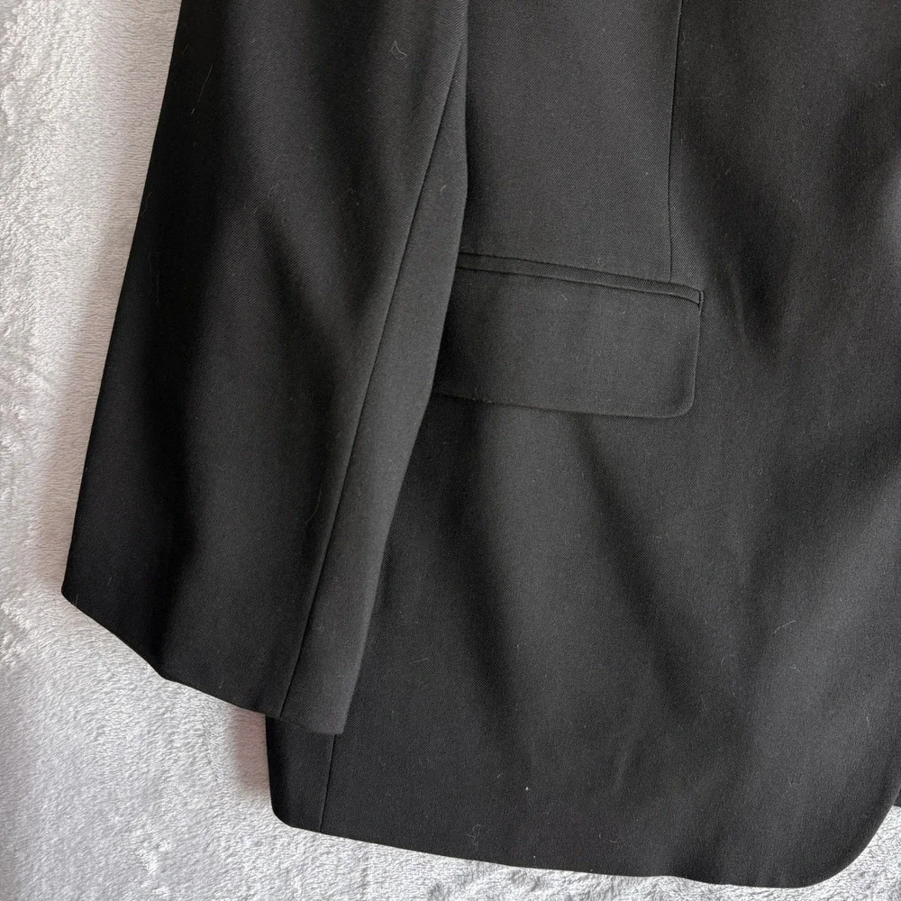 Haggar‎ Men's Black Two Button Classic Fit Blazer Suit Jacket Size 46R